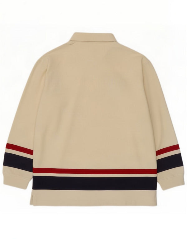 Champion Polo da rugby da uomo a maniche lunghe Medium White Colourblock