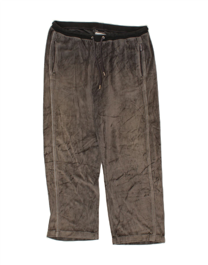CHAMPION Womens Capri Tracksuit Trousers UK 20 2XL Grey Polyester Vintage Champion and Second-Hand Champion from Messina Hembry 