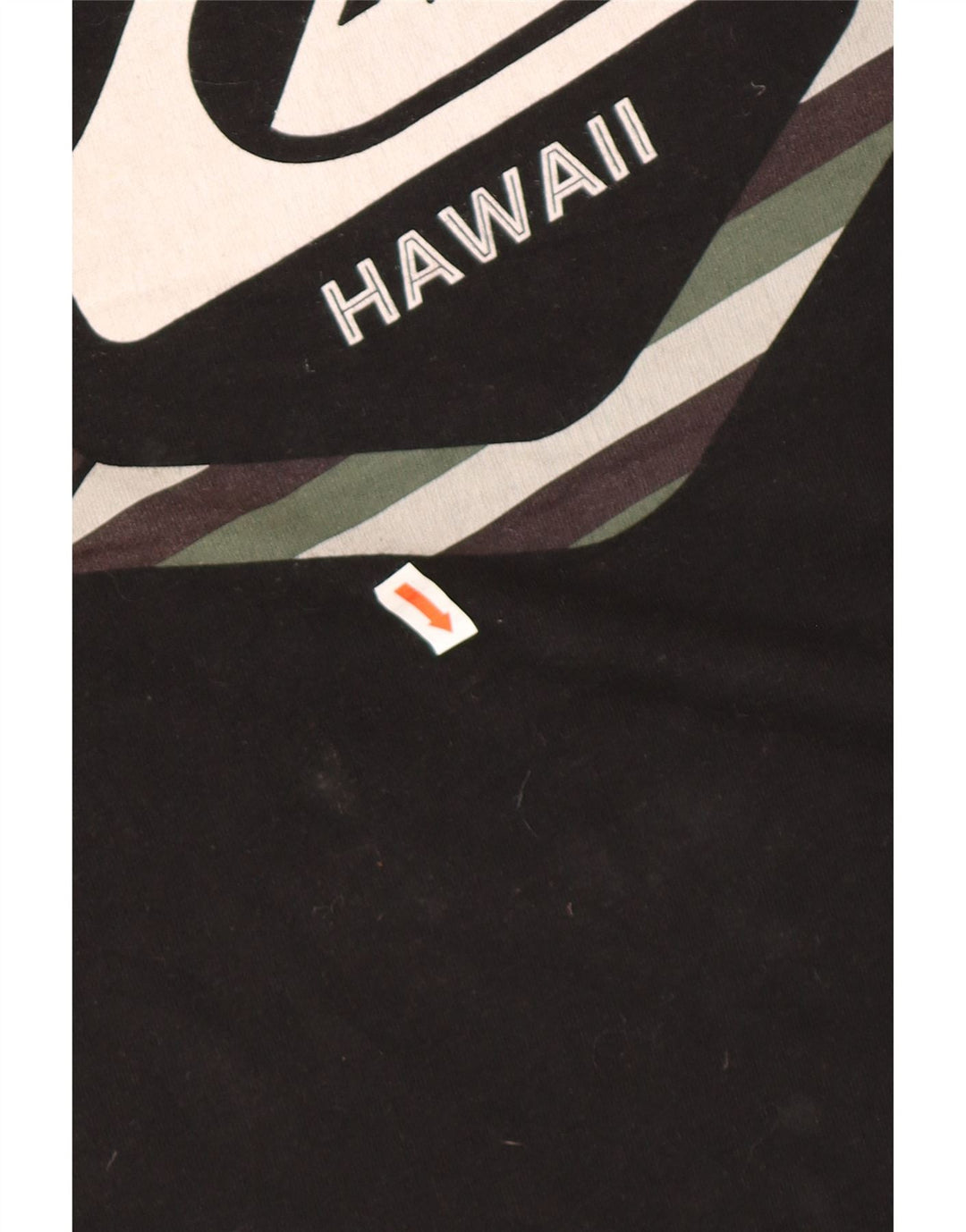 QUIKSILVER T-shirt grafica da uomo Hawaii vestibilità regolare top grande in cotone nero