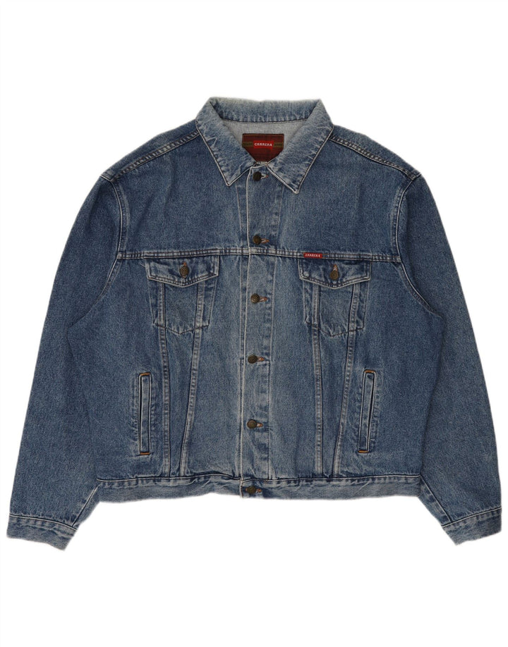 CARRERA Mens Denim Jacket UK 44 2XL Blue