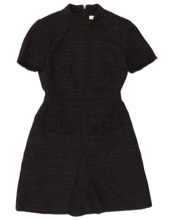 Abito a trapezio da donna Reiss UK 8 piccolo poliestere a righe nere