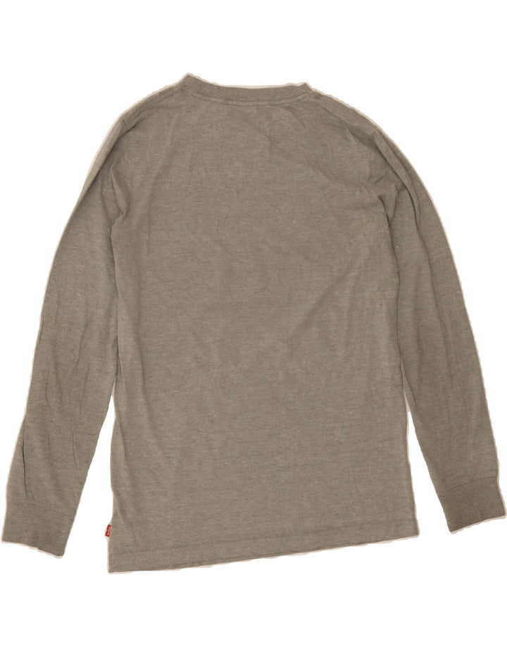 LEVI'S Boys Graphic Top Long Sleeve 12-13 Years Large Grey Cotton Vintage Levi's and Second-Hand Levi's from Messina Hembry 