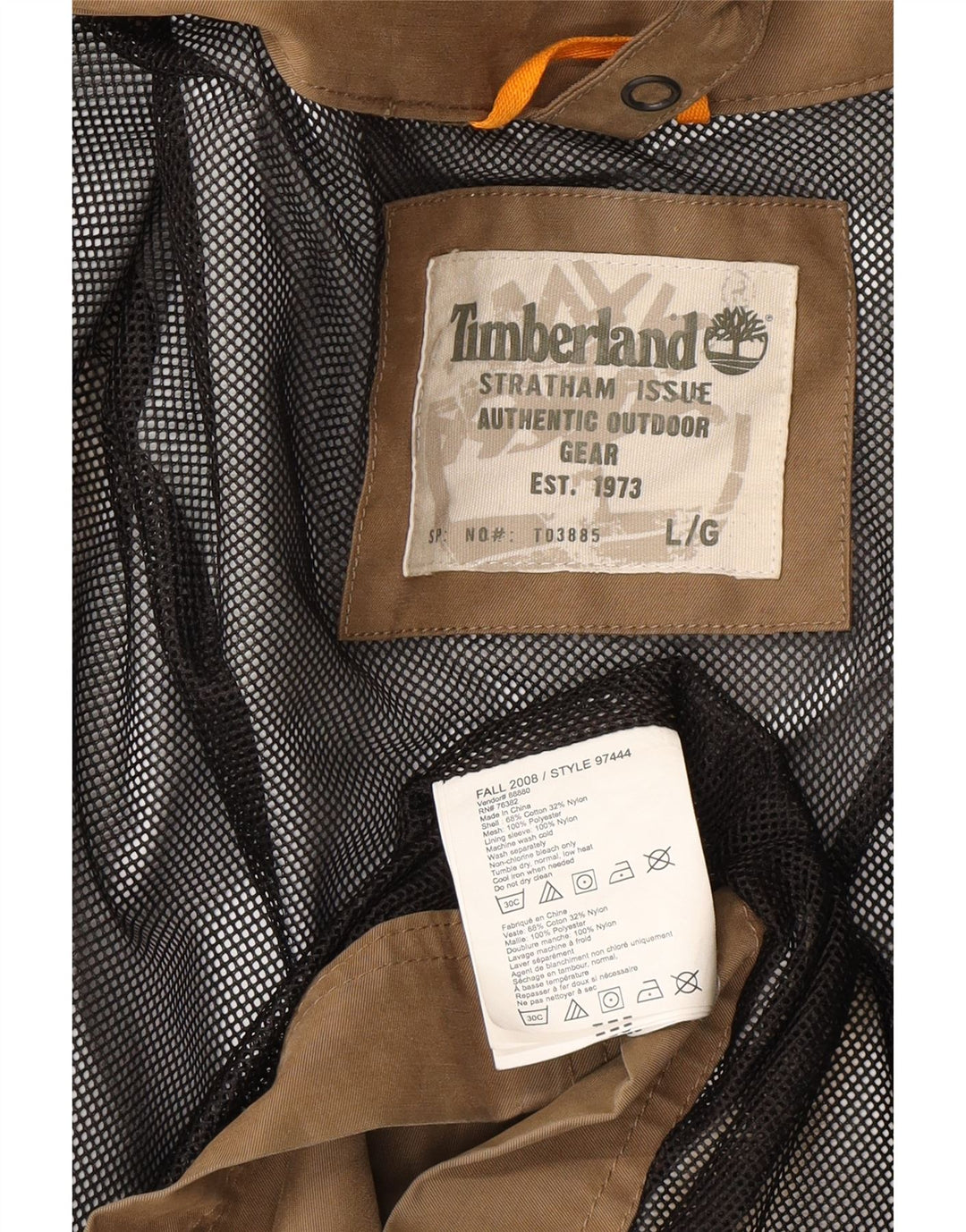 Giacca da uomo Timberland UK 40 Large Beige Cotton
