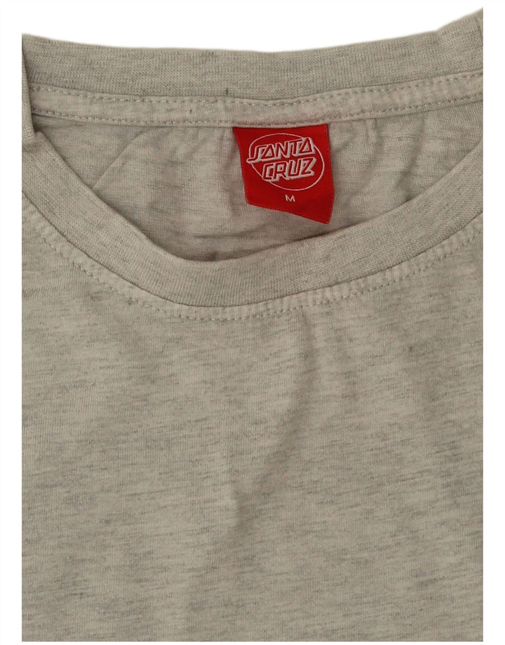 T-shirt grafica da uomo Santa Cruz Top in cotone grigio medio
