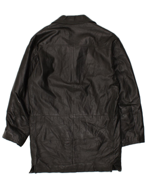 CONBIPEL Cappotto in Pelle Uomo IT 46 Piccolo in Pelle Nera