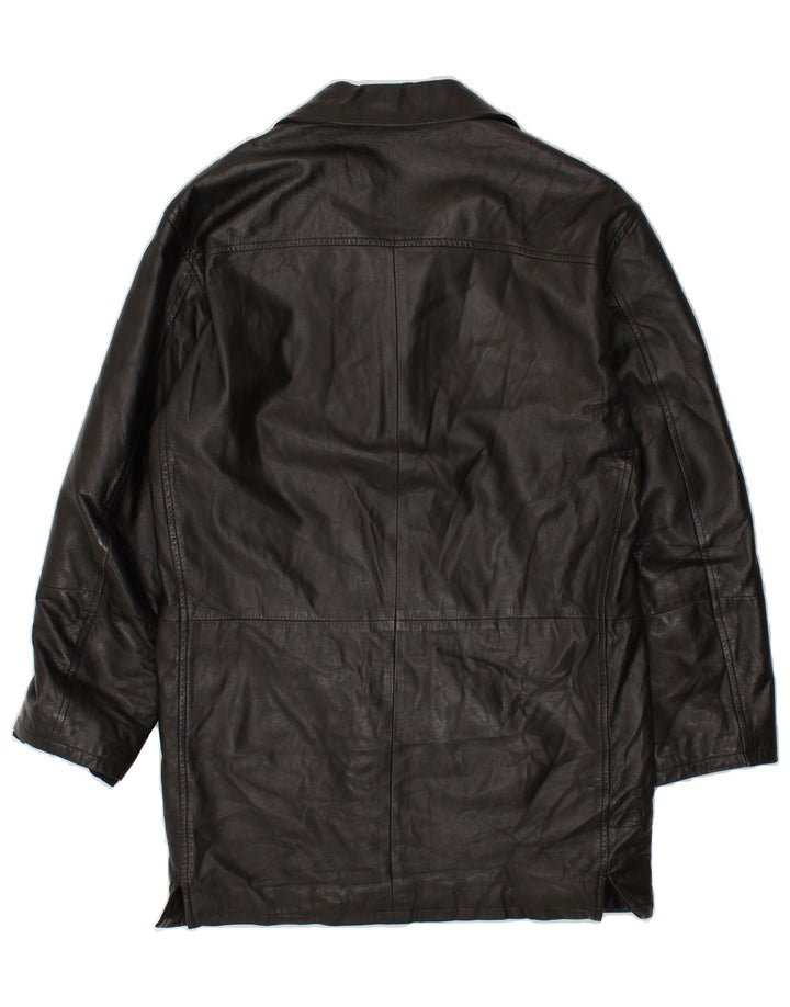 CONBIPEL Cappotto in Pelle Uomo IT 46 Piccolo in Pelle Nera