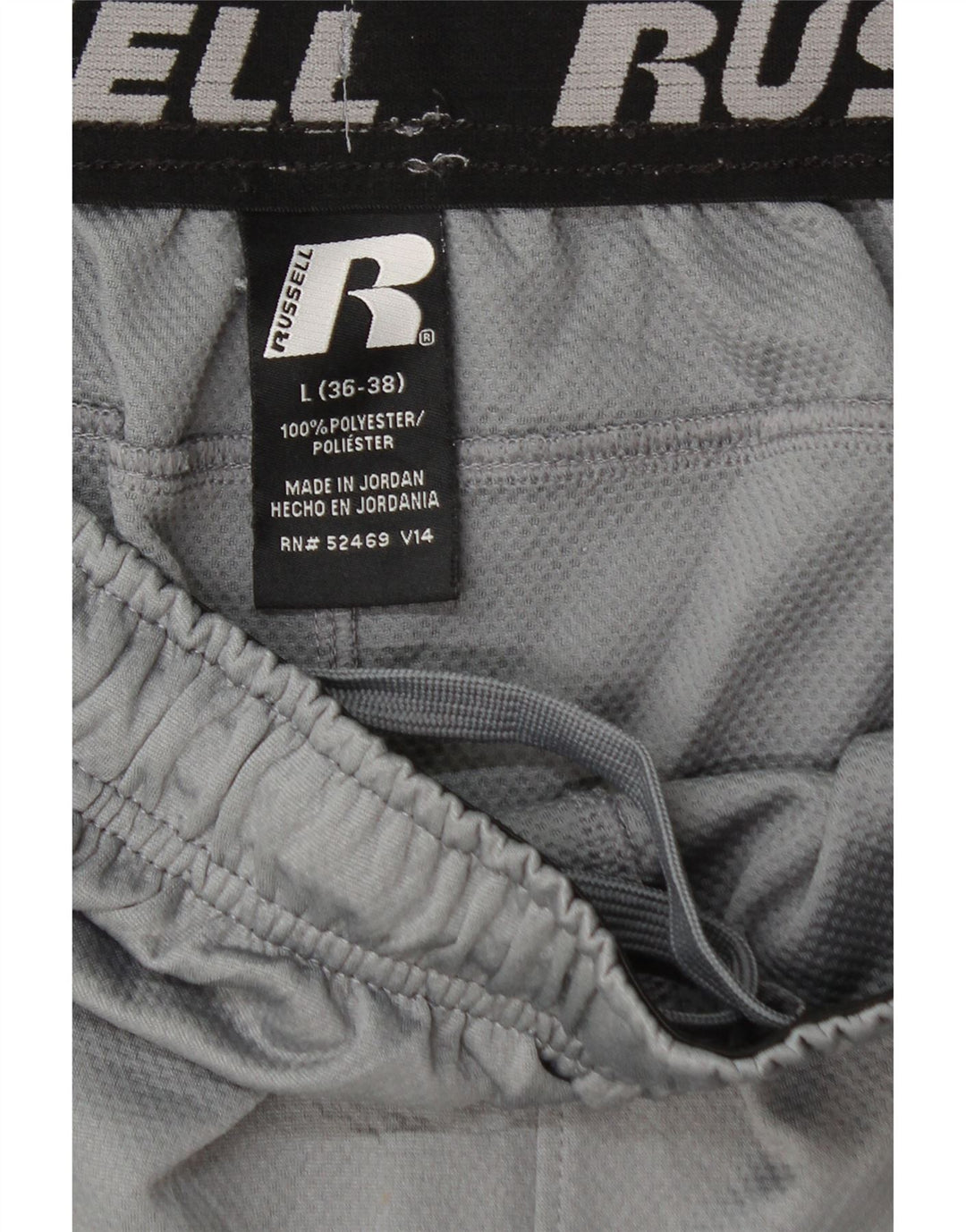 RUSSELL ATHLETIC Pantaloncini sportivi Dri-Power da uomo Large Grey Colourblock