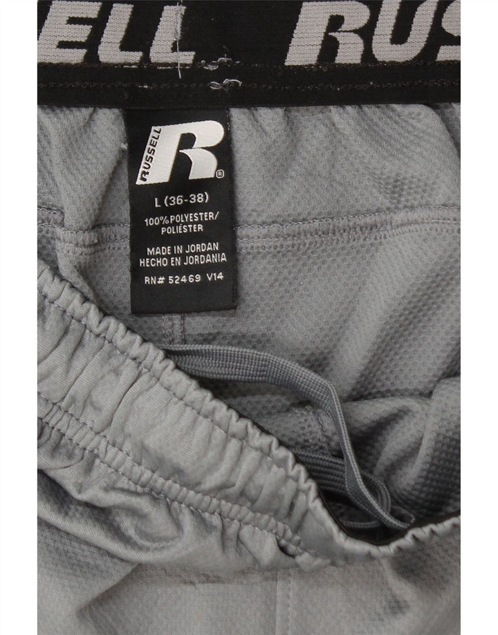 RUSSELL ATHLETIC Pantaloncini sportivi Dri-Power da uomo Large Grey Colourblock