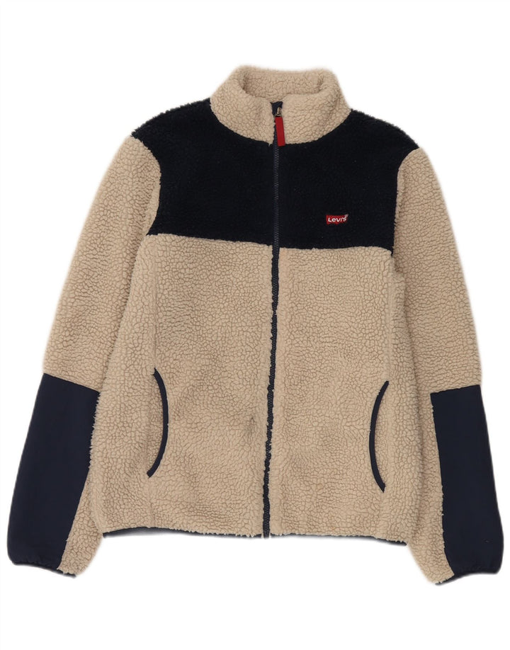 Giacca in pile Levi's da ragazzo 15-16 anni Poliestere color block beige