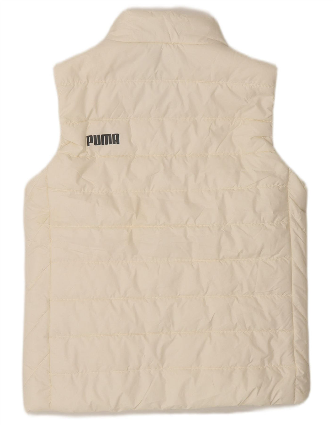 Gilet imbottito da donna Puma UK 10 piccolo in poliestere bianco sporco