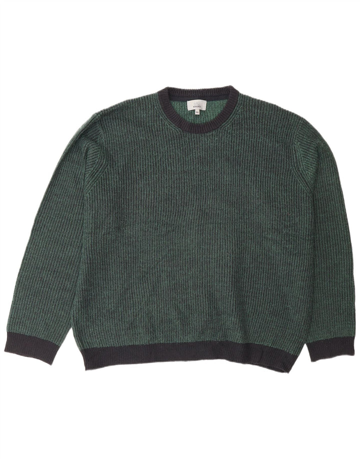 Maglione maglione girocollo da uomo Marks & Spencer 2XL verde acrilico