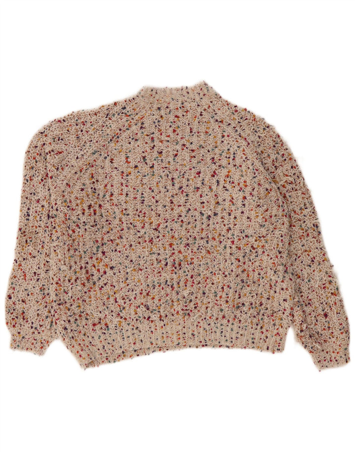 Maglione maglione a collo alto da donna Marks & Spencer UK 14 medio multicolore