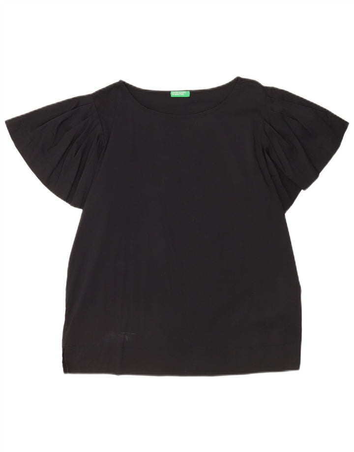 Camicetta oversize da donna Benetton Top UK 10 Small Cotone nero