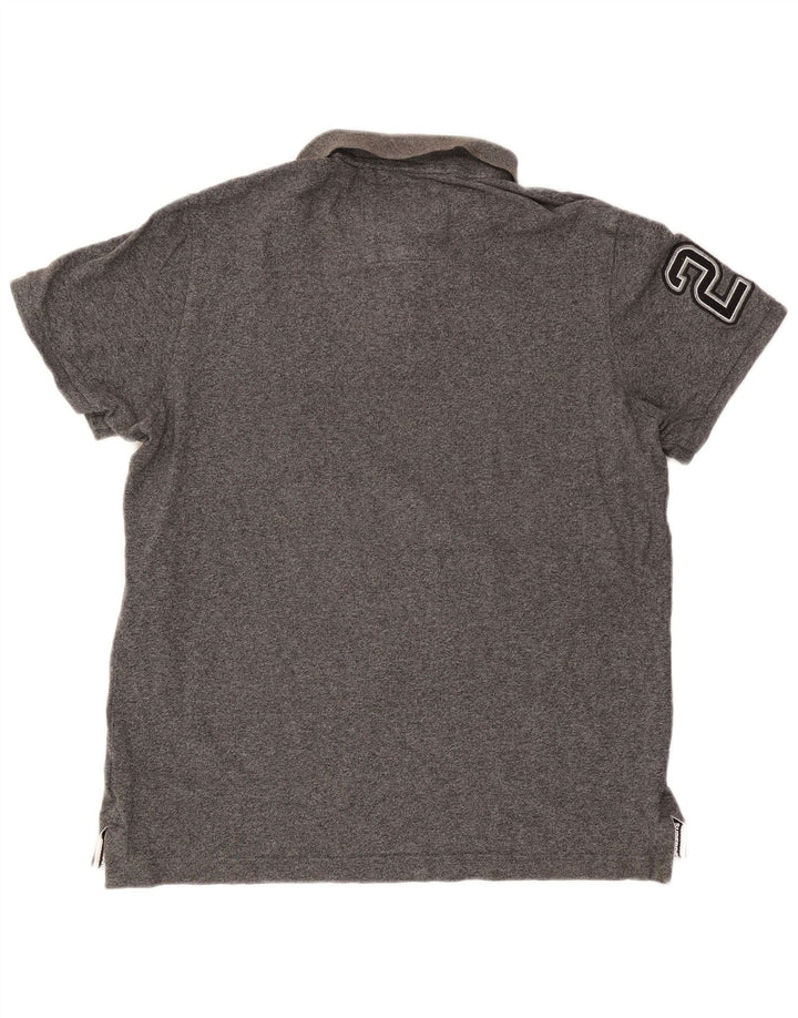 Polo grafica da uomo SUPERDRY 3XL cotone grigio