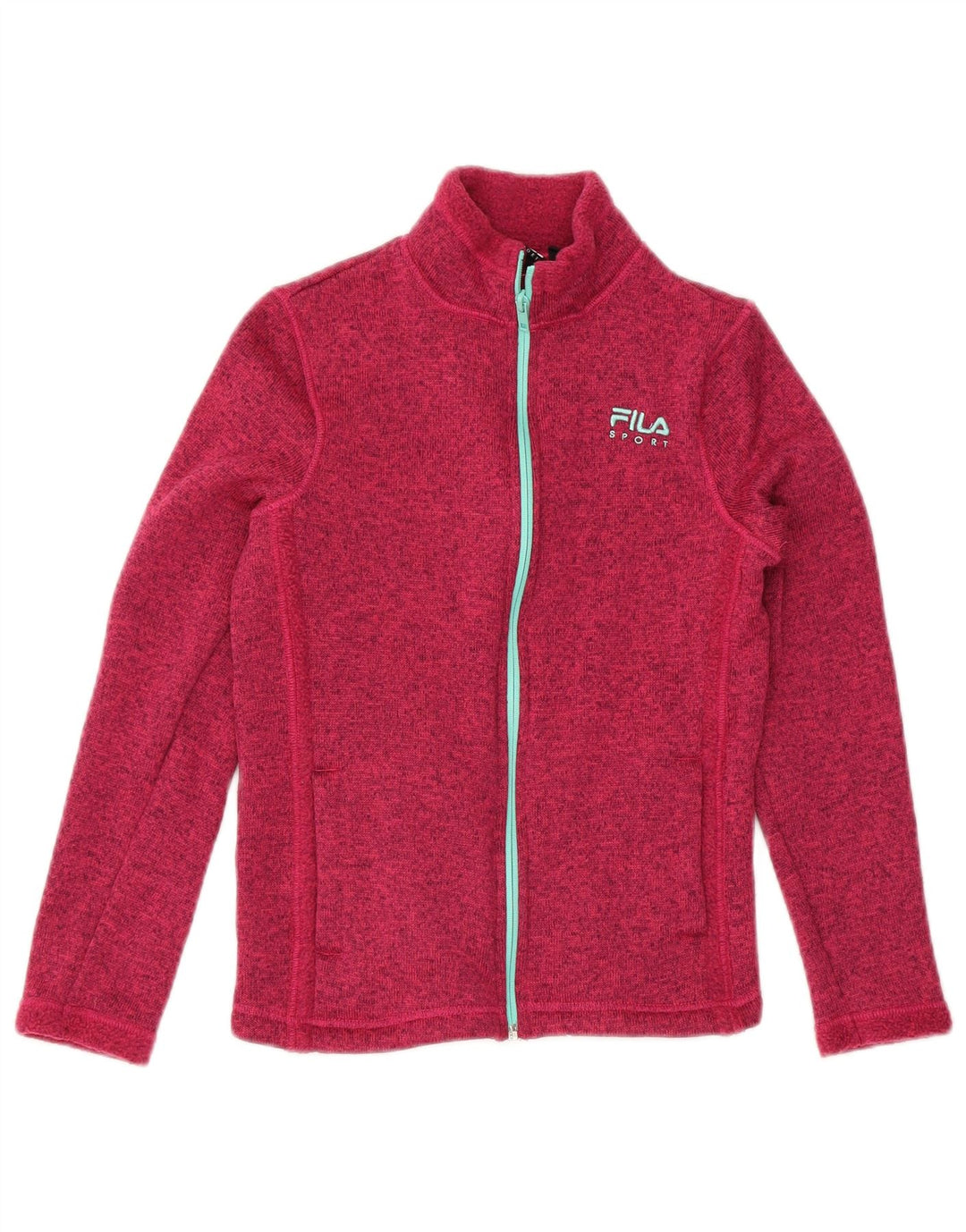 FILA Girls Tracksuit Top Jacket 10-11 Years Medium  Pink Flecked Polyester