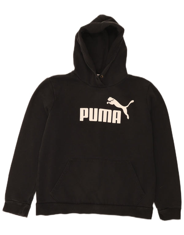 Felpa con cappuccio grafica da donna Puma UK 12 cotone medio nero