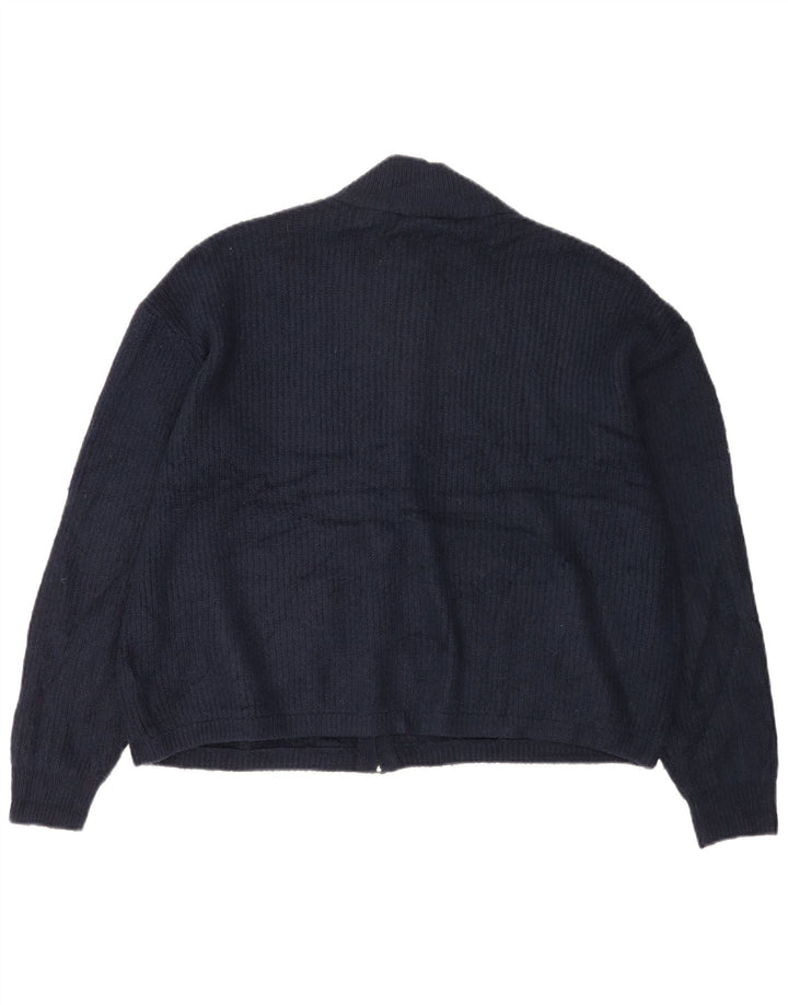 Maglione cardigan da uomo Marks & Spencer grande acrilico blu navy