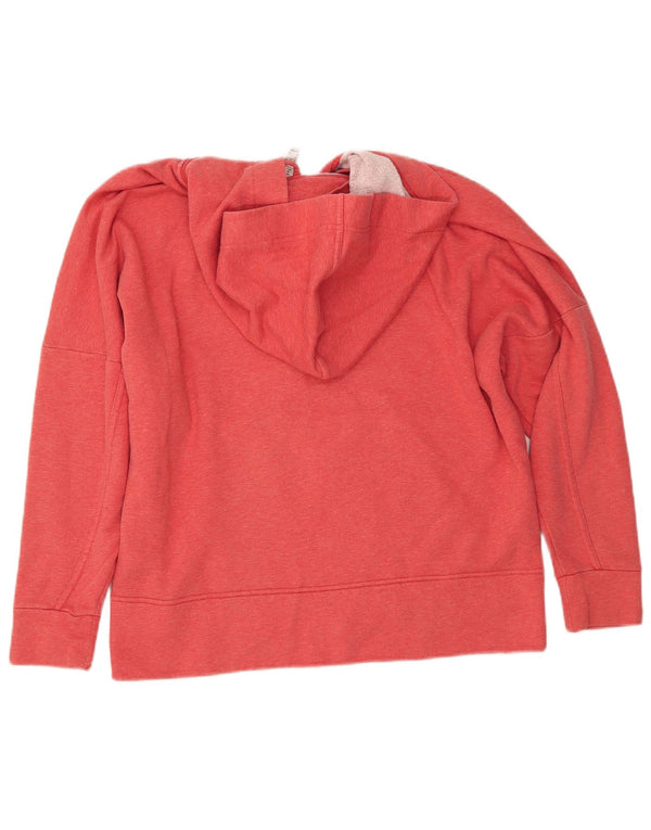 Maglione con cappuccio e zip oversize da donna ADIDAS UK 12/14 Cotone rosa medio