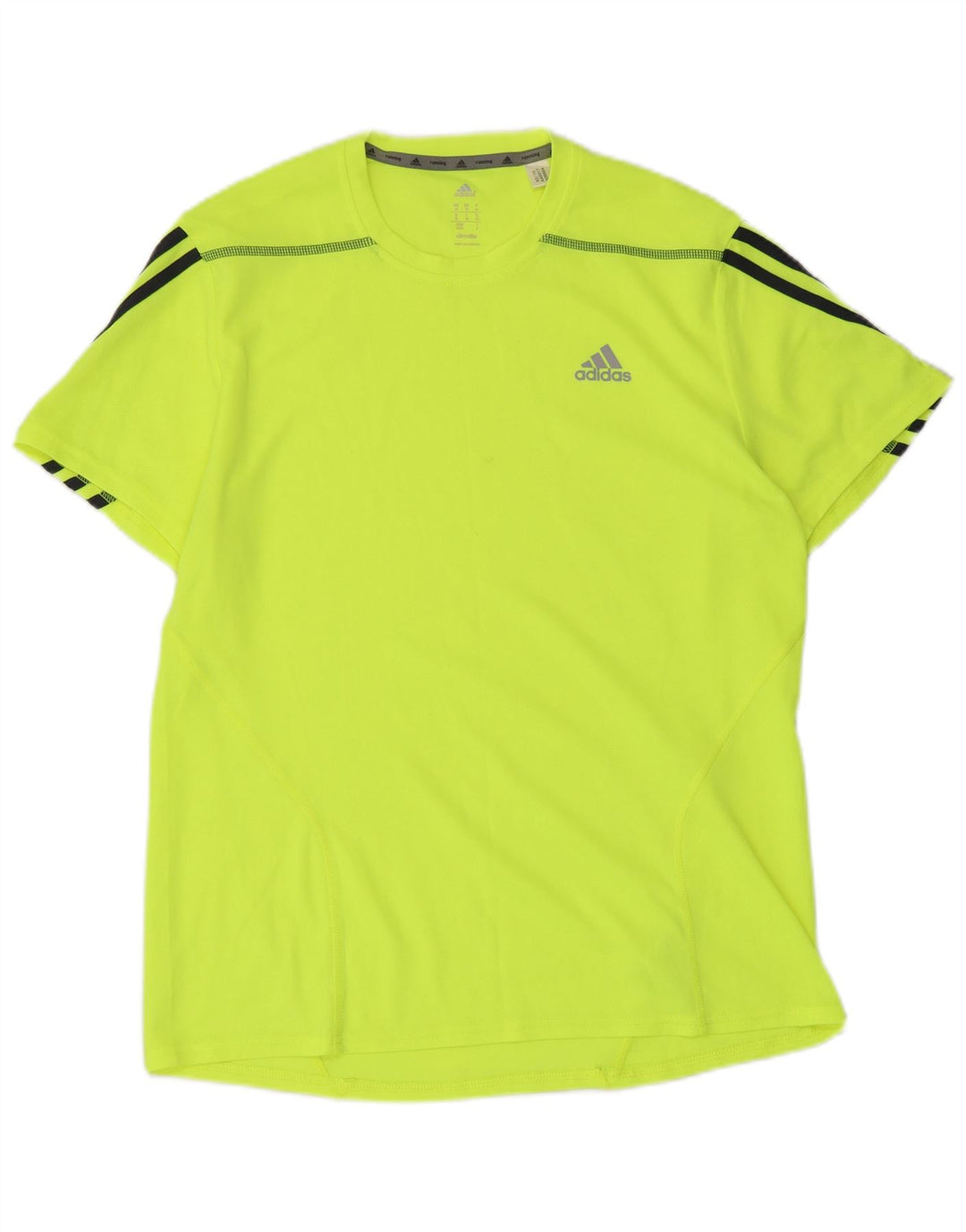 T-shirt Adidas Climalite da uomo Top in poliestere giallo medio