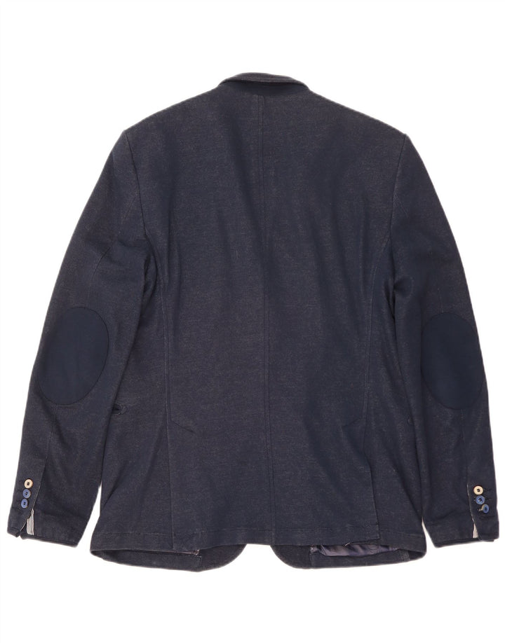 Giacca blazer da uomo a 2 bottoni Zara EU 54 XL viscosa blu navy