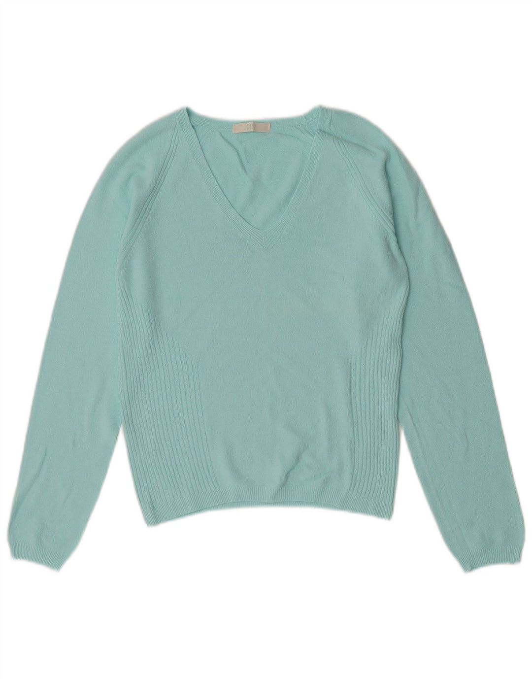 Maglione corto con scollo a V da donna Marks & Spencer UK 14 Medio Turchese