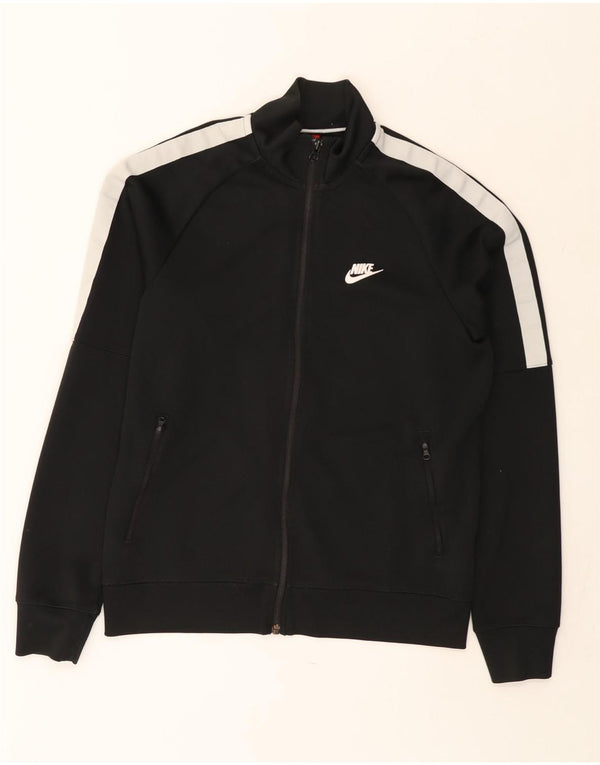 Giacca da ginnastica da uomo Nike, giacca media, colore nero, in poliestere color block