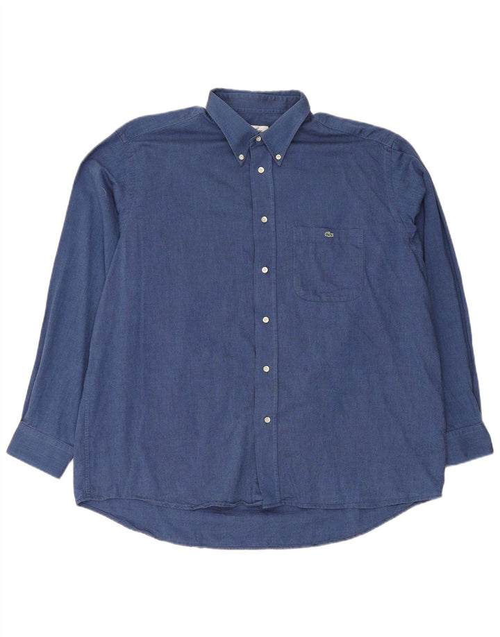 Camicia da uomo Lacoste taglia 43 XL cotone blu