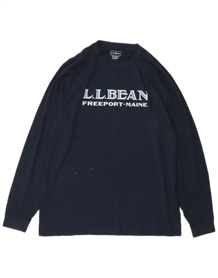 L.L.BEAN Top da uomo con vestibilità tradizionale grafica manica lunga blu navy medio