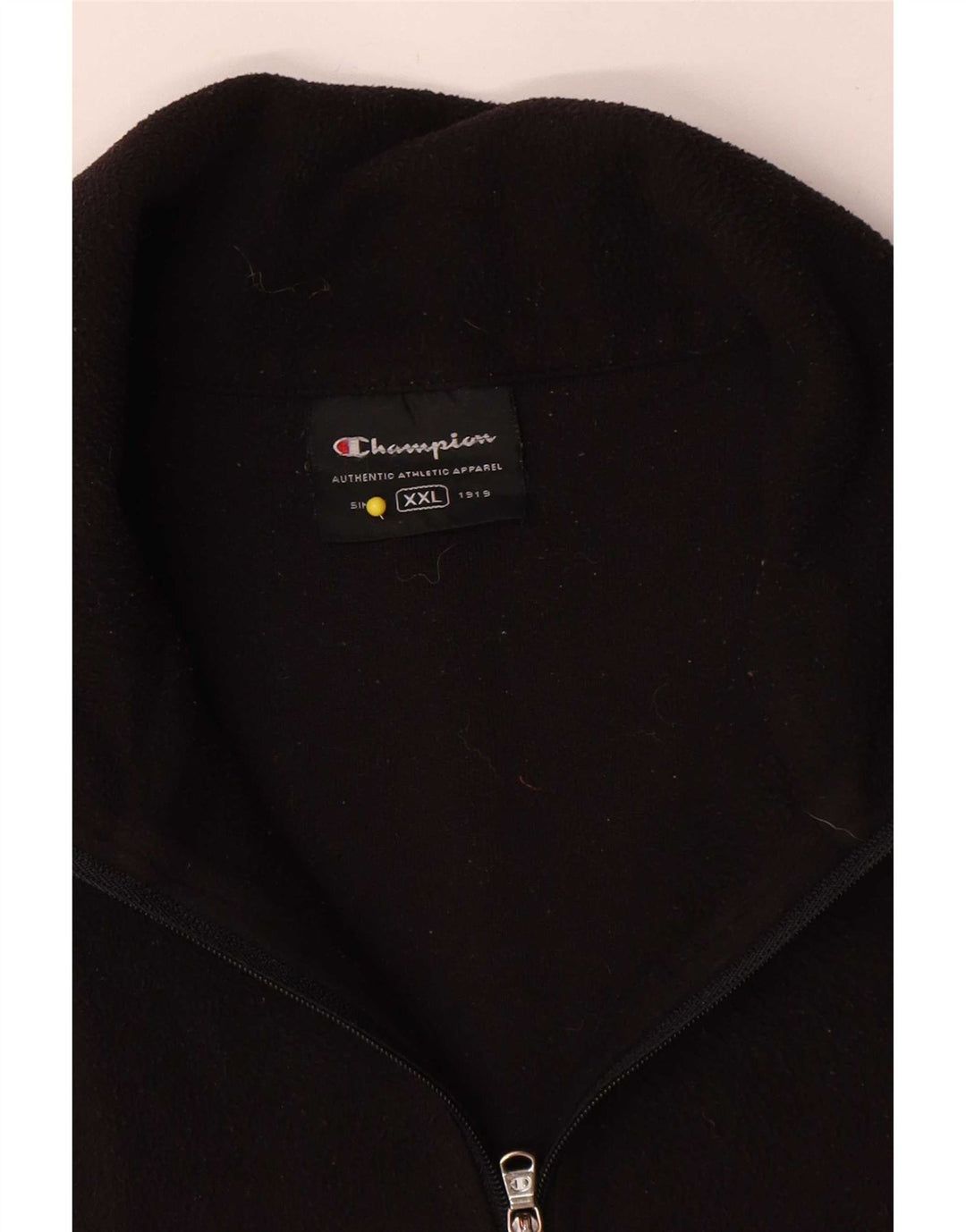 Maglione in pile da uomo Champion con zip e collo 2XL poliestere nero