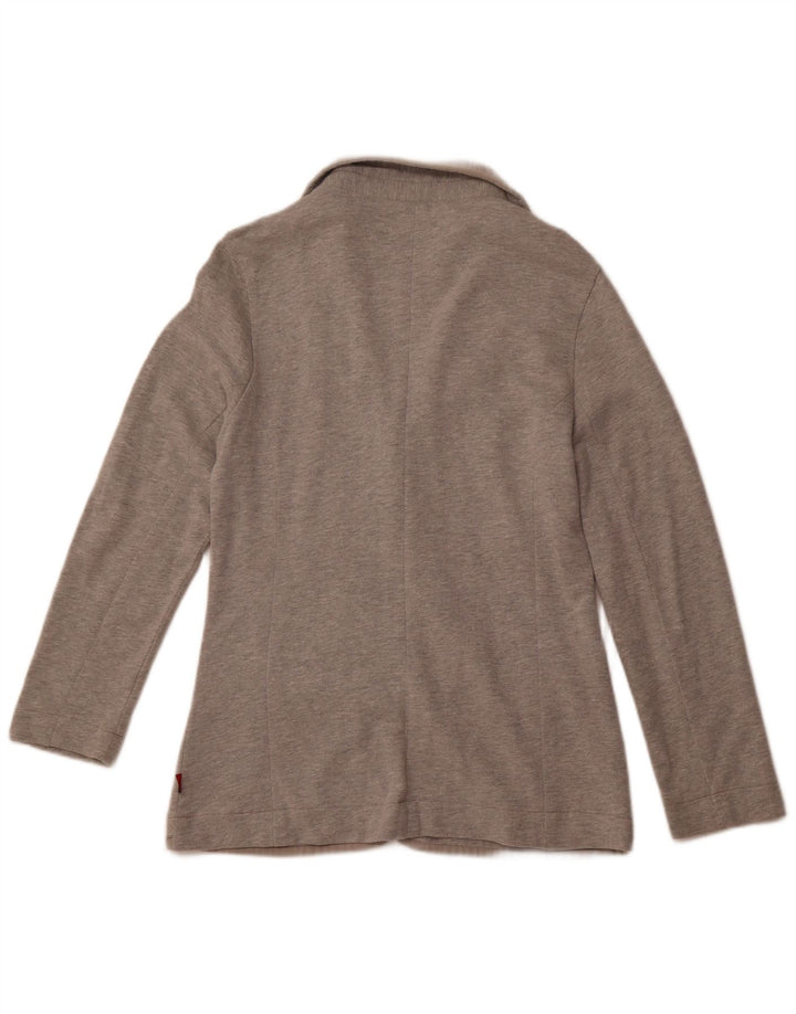 Giacca blazer da donna a 3 bottoni KAPPA UK 14 grande cotone grigio