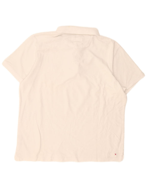 Polo da uomo Fat Face XL in cotone bianco