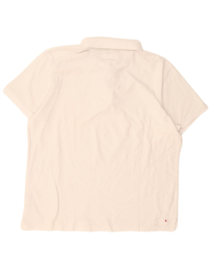 Polo da uomo Fat Face XL in cotone bianco