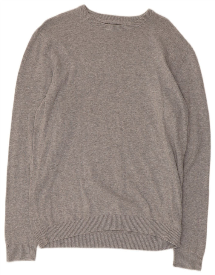 Jack & Jones Maglione da uomo con scollo a barca grande cotone grigio