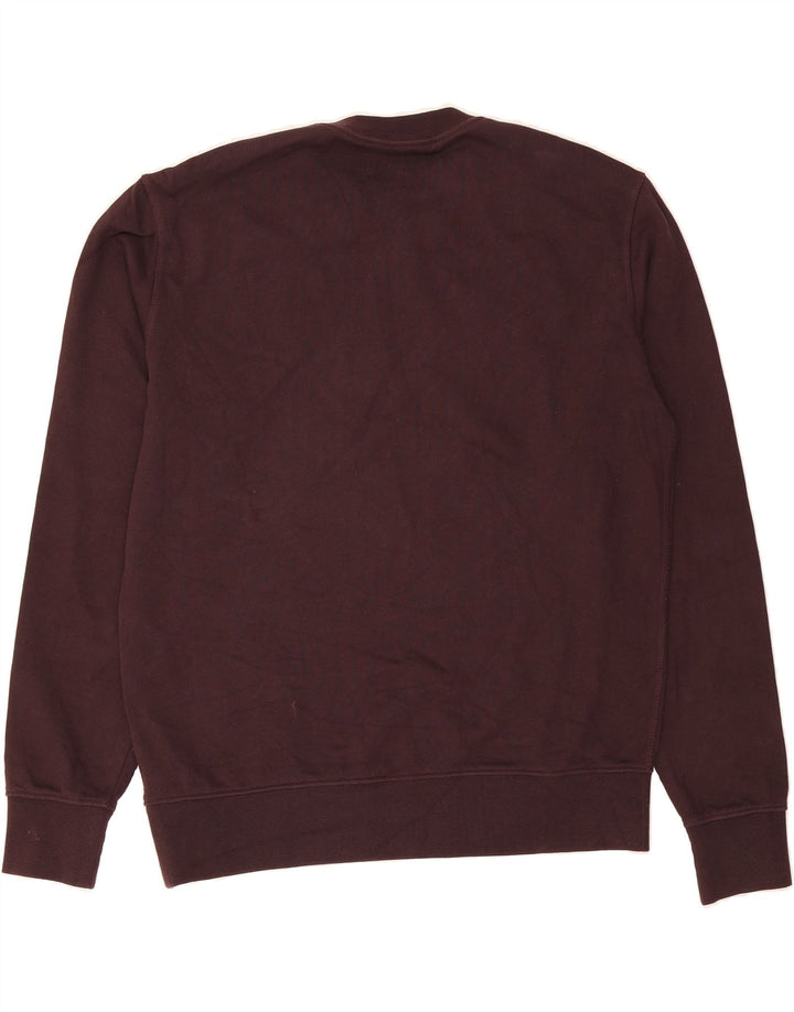 MARKS & SPENCER Mens Sweatshirt Jumper Medium Burgundy Cotton Vintage Marks & Spencer and Second-Hand Marks & Spencer from Messina Hembry 