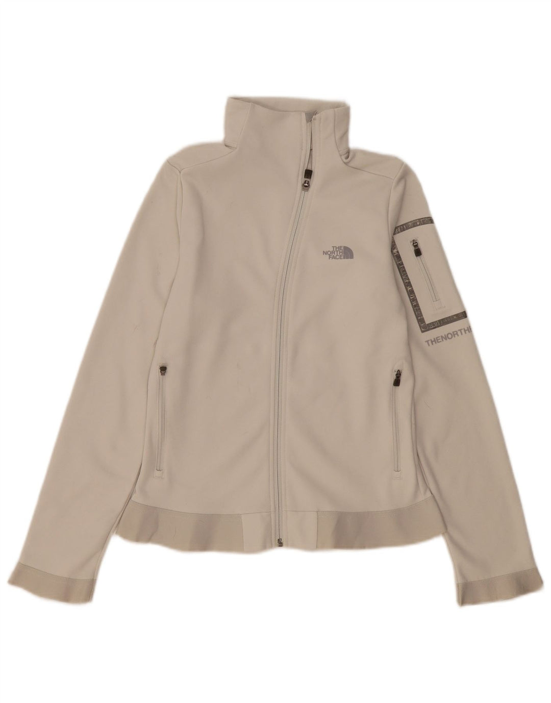 Giacca da tuta grafica da donna The North Face UK 6 XS poliestere bianco