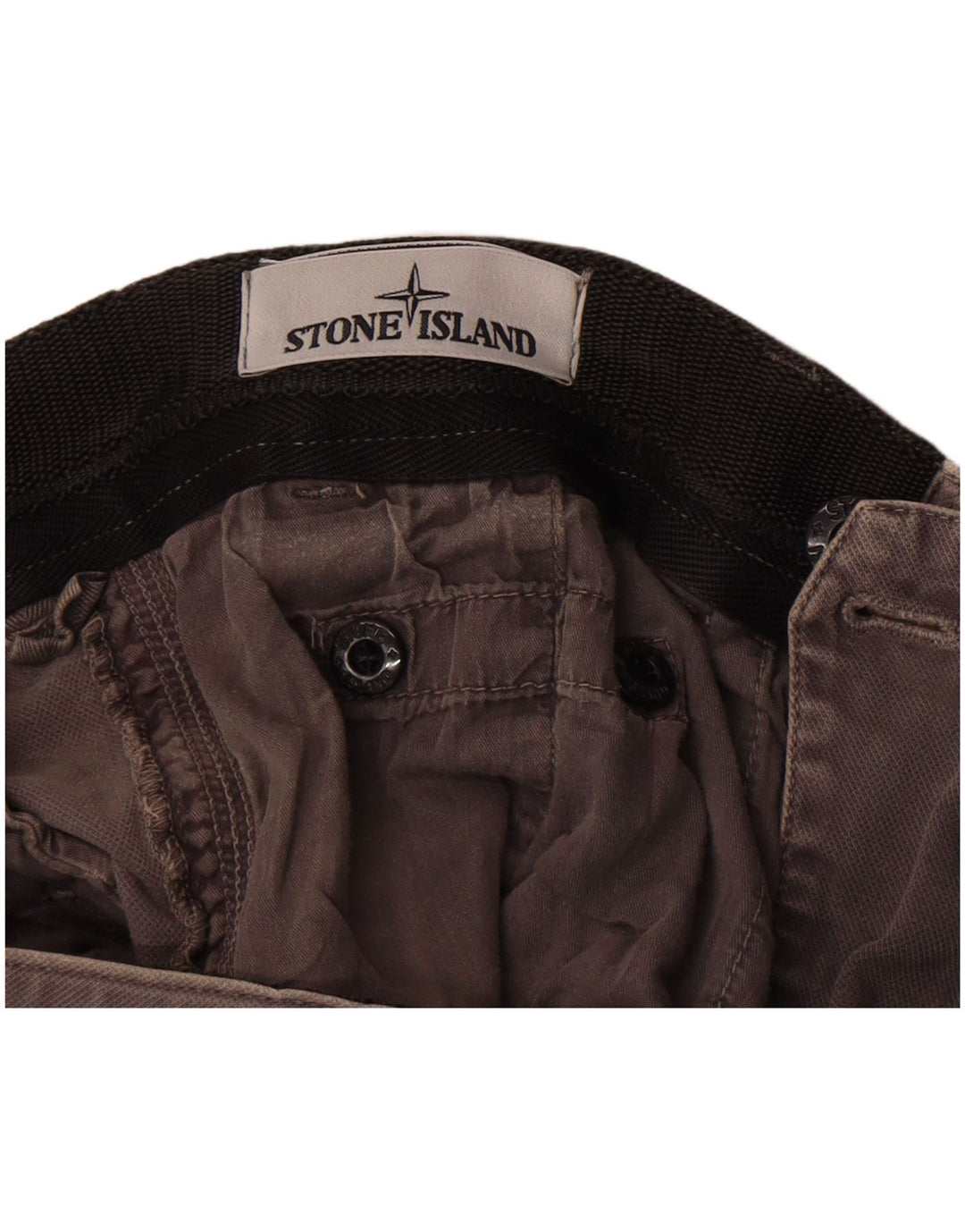 Pantaloni cargo dritti da uomo Stone Island W32 L34 in cotone grigio