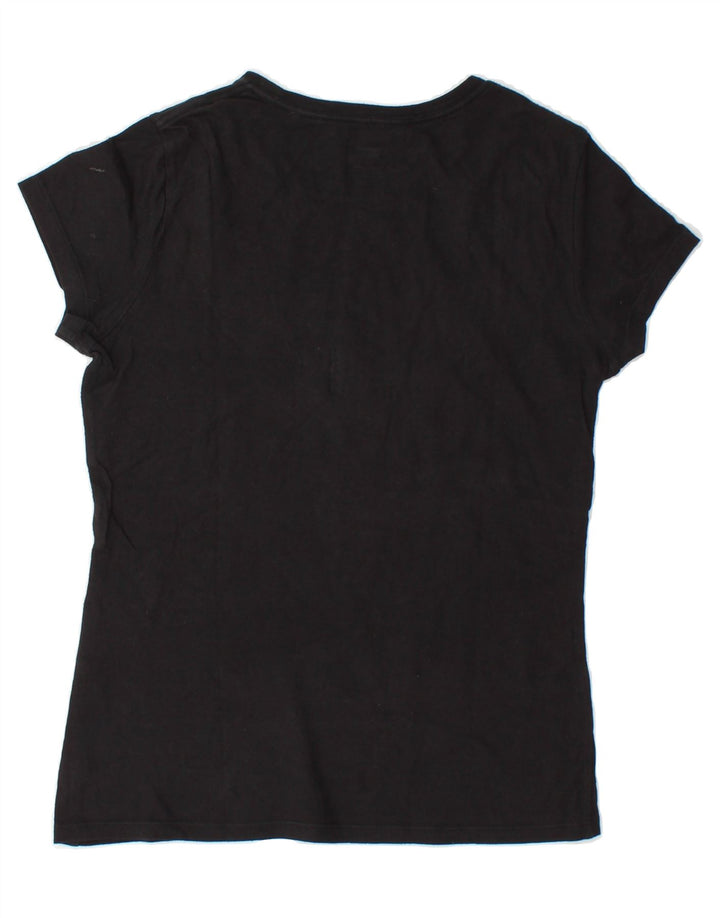 LEVI'S Womens Graphic T-Shirt Top UK 8 Small Black Vintage Levi's and Second-Hand Levi's from Messina Hembry 