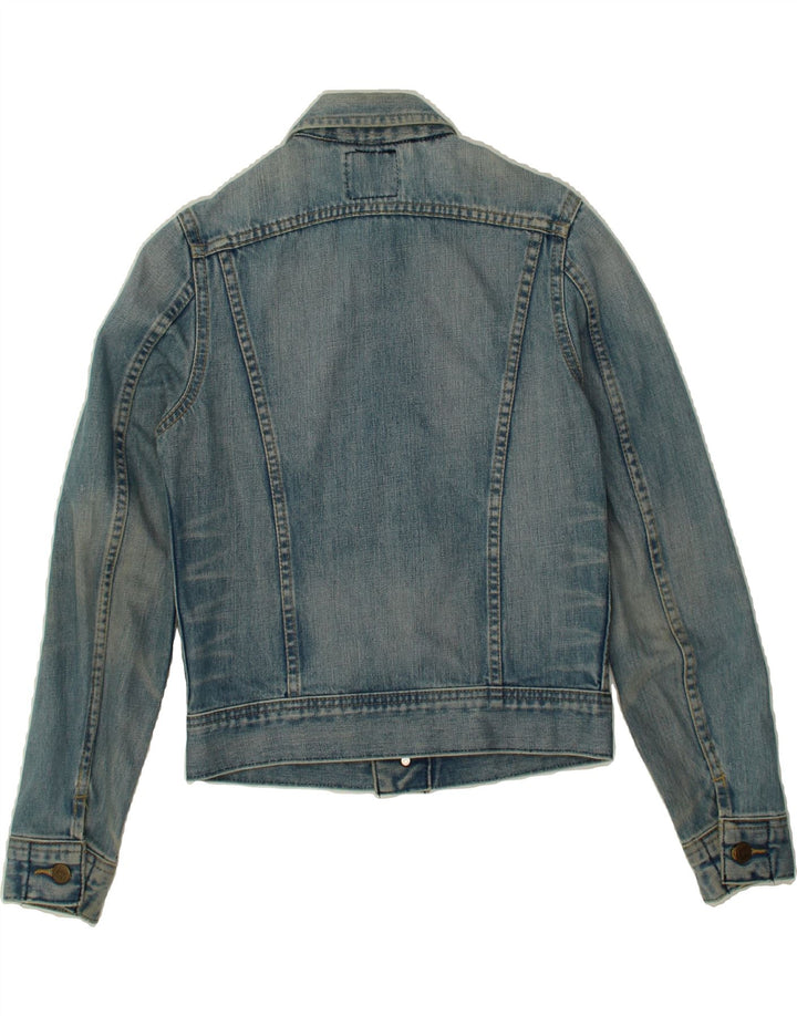 LEE Womens Crop Denim Jacket UK 8 Small Blue Cotton Vintage Lee and Second-Hand Lee from Messina Hembry 