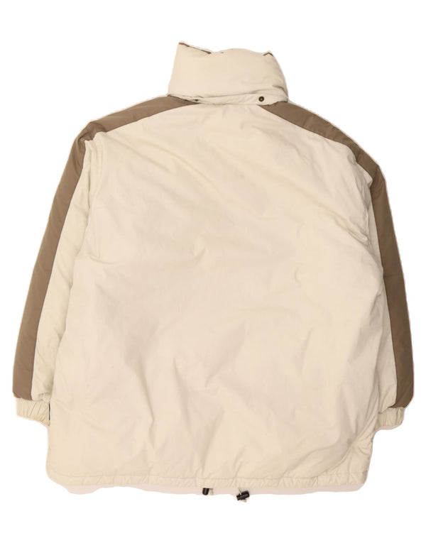 ELHO Womens Padded Jacket UK 20 2XL White Colourblock Cotton