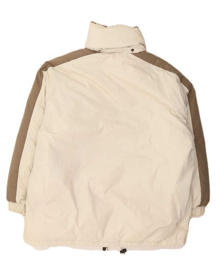 ELHO Womens Padded Jacket UK 20 2XL White Colourblock Cotton Vintage Elho and Second-Hand Elho from Messina Hembry 