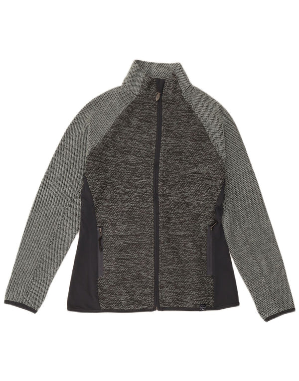 Giacca da ginnastica con grafica da donna Weird Fish UK 10 Small Grey Colourblock