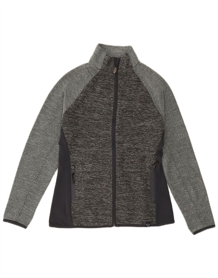 Giacca da ginnastica con grafica da donna Weird Fish UK 10 Small Grey Colourblock