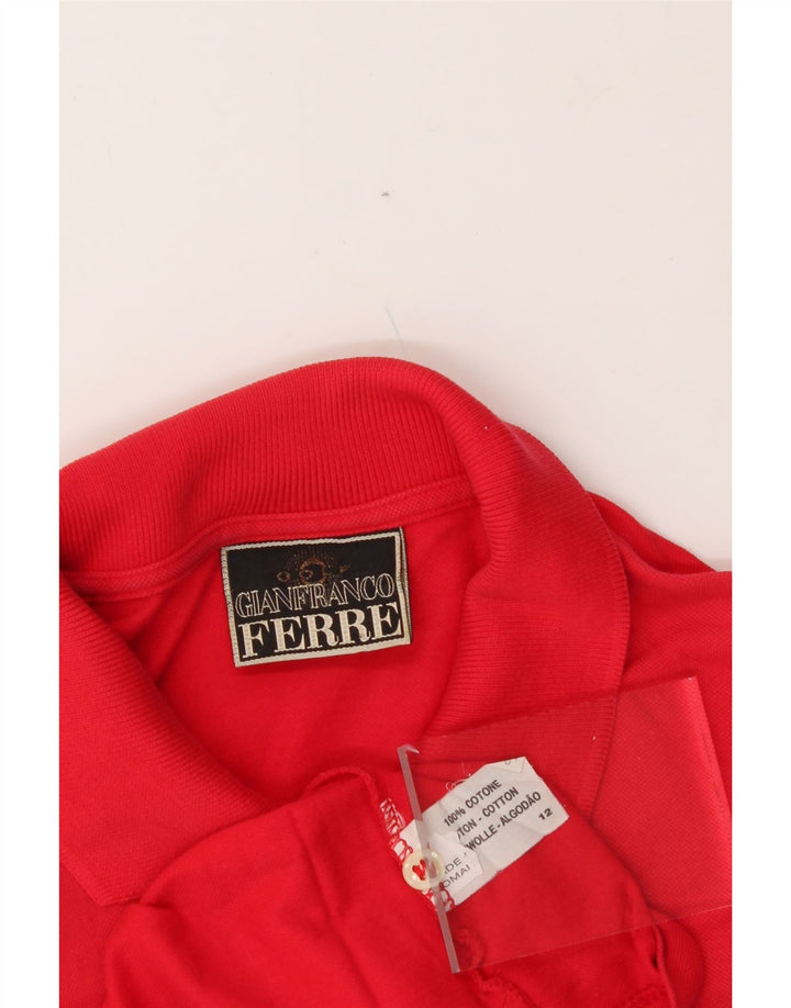 GIANFRANCO FERRE Mens Polo Shirt Medium Red Cotton Vintage Gianfranco Ferre and Second-Hand Gianfranco Ferre from Messina Hembry 