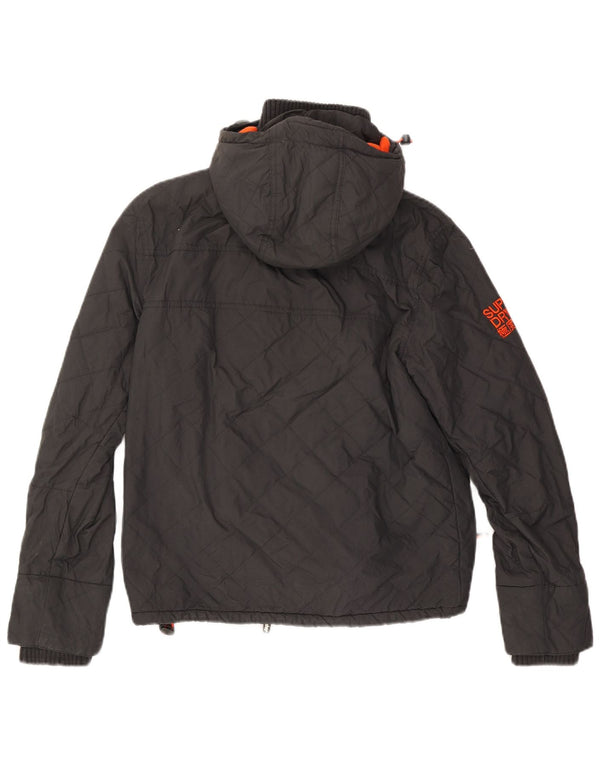 Giacca a vento con cappuccio da uomo Superdry Windcheater UK 36 Small Nylon grigio