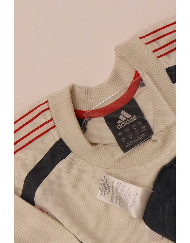 T-shirt da uomo Adidas Top in poliestere color block beige medio