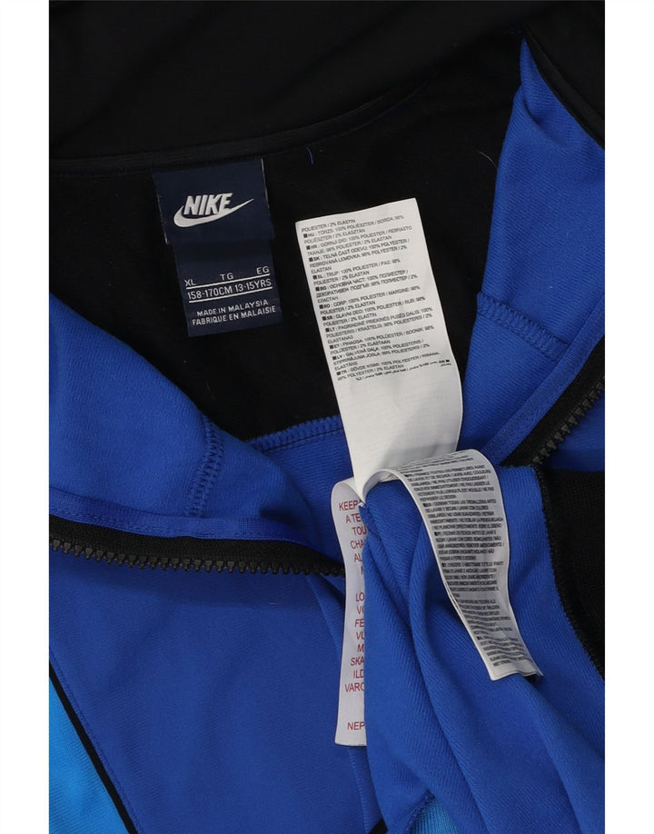 Giacca superiore della tuta da ragazzo Nike 13-14 anni XL Blu Colourblock Poliestere