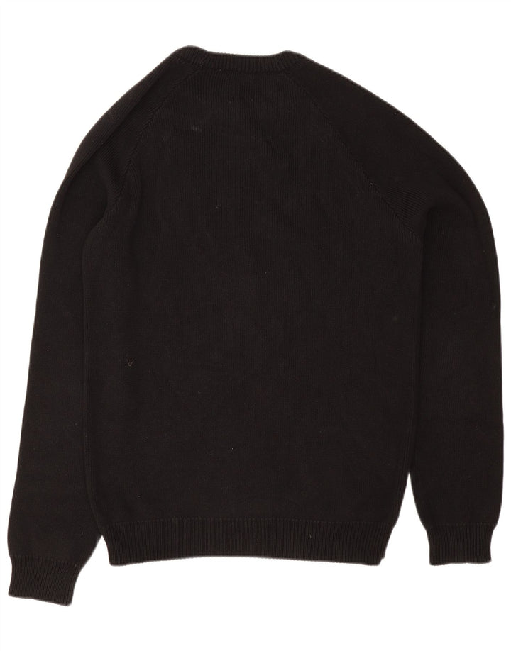 Maglione maglione girocollo da uomo Zara in cotone nero medio