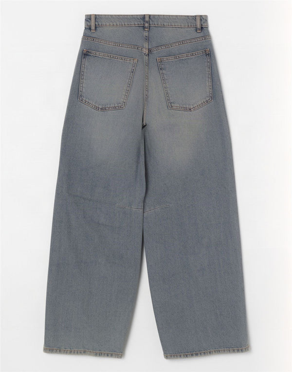 Jeans Zara da donna a vita alta con palloncino EU 36 XS W26 L29 cotone blu