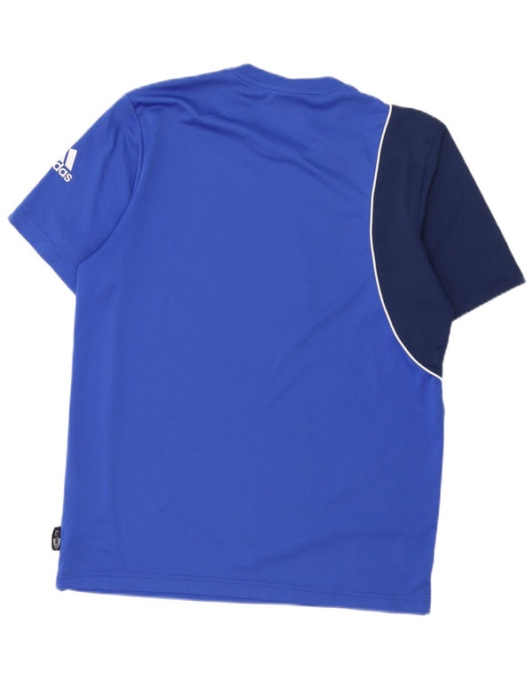 Maglietta grafica Adidas Clima 365 da uomo UK 40/42 Colorblock blu medio