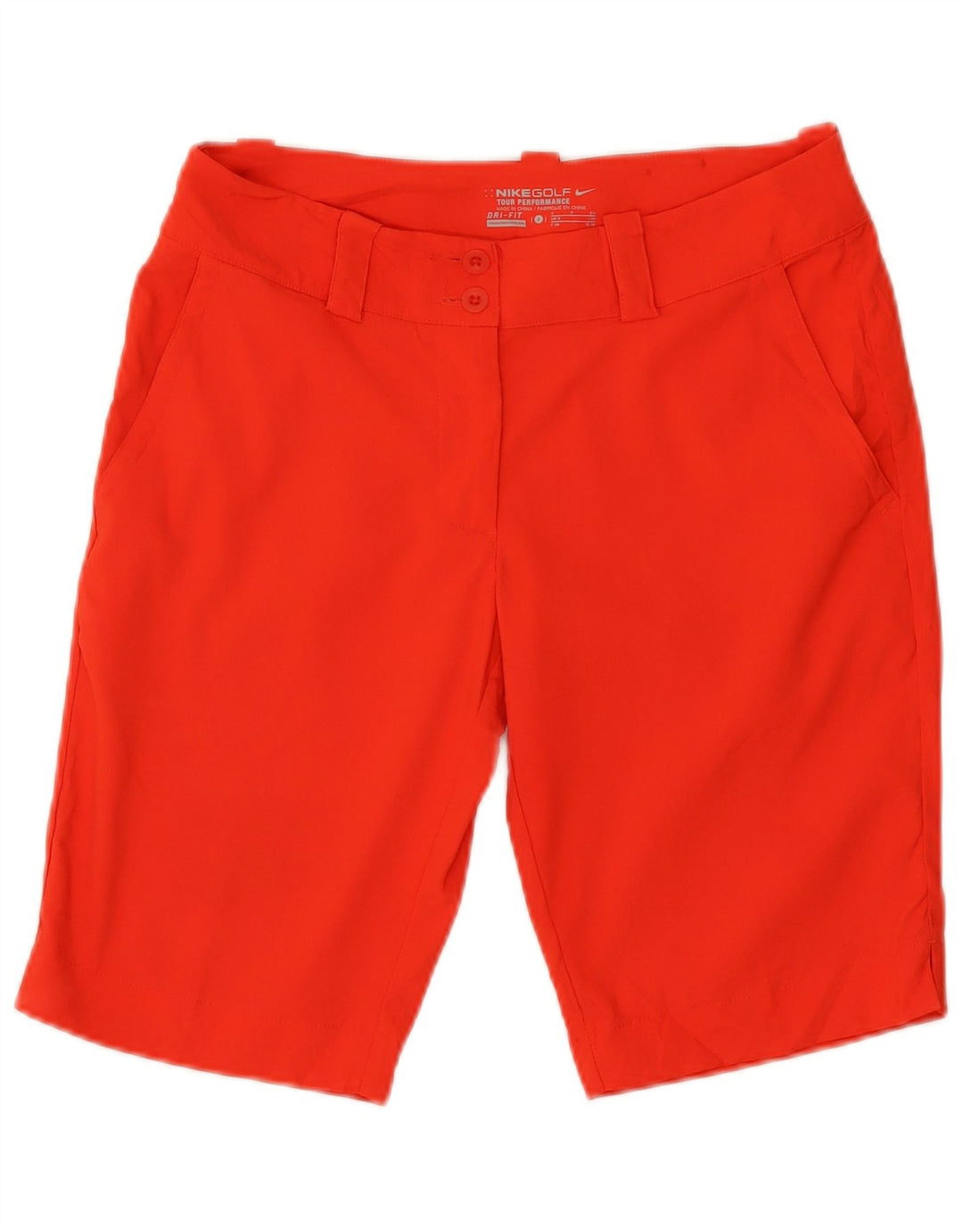 Pantaloncini chino Nike Dri Fit da donna UK 8 Small W27 poliestere rosso